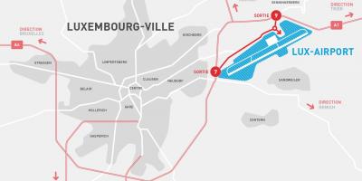 Mapa port lotniczy Luksemburg
