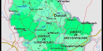 Luksemburg lokalizacja mapie 