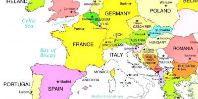 Na mapie Europy Luksemburg