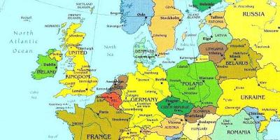 Mapa Luksemburga i innych krajów