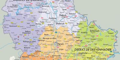 Luksemburg mapa kraju