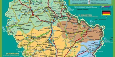 Miasto Luksemburg turystyczną mapę