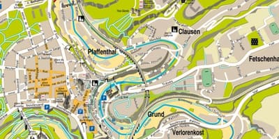 Mapa Luksemburg ulica